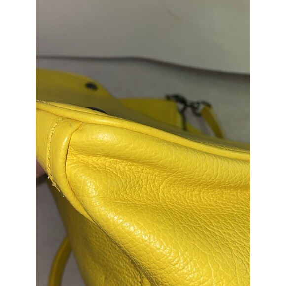 COACH MICKIE GRAIN LEATHER SHOULDER BAG SATCHEL YELLOW #F34040 Easter Ready - Picture 11 of 15